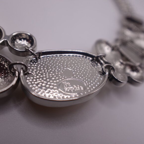 Lia Sophia Silver-tone and Yellow Cloud Burst Statement Necklace - Picture 5 of 9